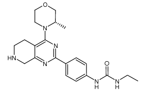 (S)-1-ethyl-3-(4-(4-(3-methylmorpholino)-5,6,7,8-tetrahydropyrido[3,4-d]pyrimidin-2-yl)phenyl)urea Structure