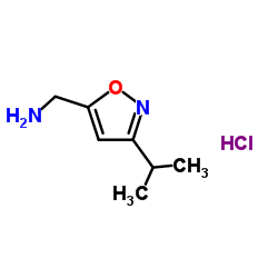 1-(3-Isopropyl-1,2-oxazol-5-yl)methanamine hydrochloride (1:1) Structure