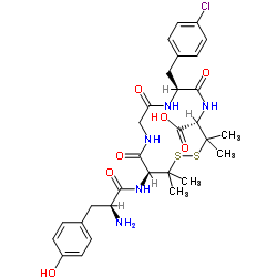 (D-Pen2,p-chloro-Phe4,D-Pen5)-Enkephalin Structure