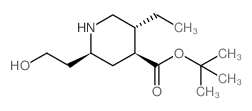 (2s,4s,5r)-5-乙基-2-(2-羟基乙基)哌啶-4-羧酸叔丁酯结构式