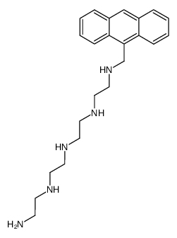 N1-(2-aminomethyl)-N2[2-{[2-(anthrylmethyl)aminoethyl]amino}ethyl]ethane-1,2-diamine结构式