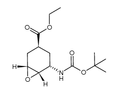 (1R,3S,5S,6S)-ethyl 5-(tert-butoxycarbonylamino)-7-oxabicyclo[4.1.0]heptane-3-carboxylate Structure