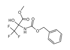 2-benzyloxycarbonylamino-3,3,3-trifluoro-2-hydroxypropionic acid methyl ester Structure