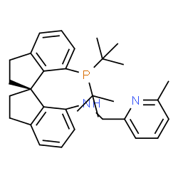 (R)-(+)-7-双(3,5-二叔丁基苯基)膦基7''-[((6-甲基吡啶-2-基甲基)氨基]-2,2'',3,3 ''-四氢-1,1''-螺双茚满结构式