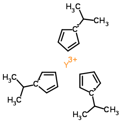 Yttrium tris(1-isopropyl-2,4-cyclopentadienide) Structure