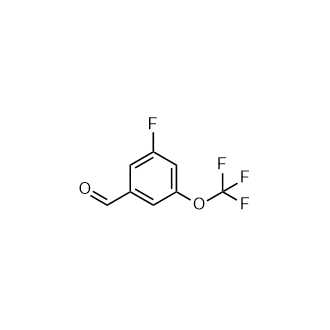 3-氟-5-(三氟甲氧基)苯甲醛结构式