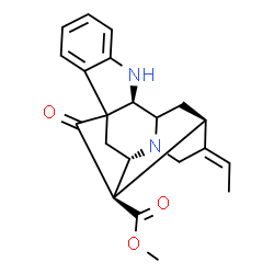 (19E)-19,20-Didehydro-1-demethyl-17-oxoajmalan-16-carboxylic acid methyl ester结构式