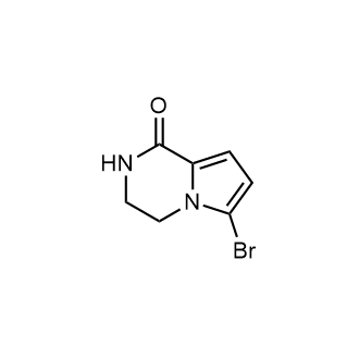 6-溴-3,4-二氢吡咯并[1,2-a]吡嗪-1(2H)-酮结构式