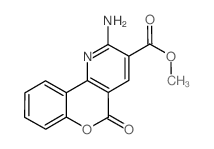 5H-[1]Benzopyrano[4,3-b]pyridine-3-carboxylic acid, 2-amino-5-oxo-, methyl ester (en) Structure
