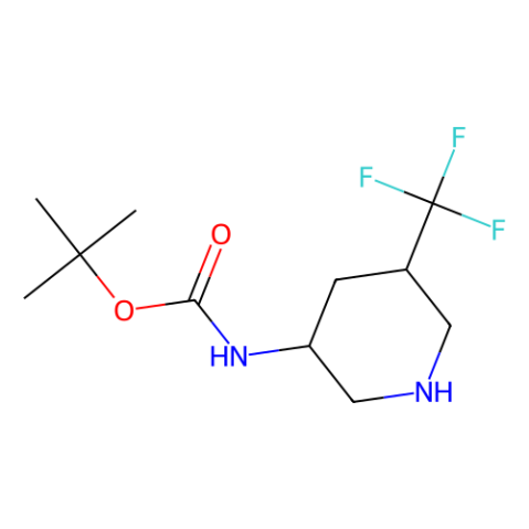 tert-butyl N-[5-(trifluoromethyl)piperidin-3-yl]carbamate结构式