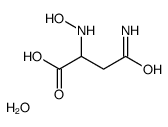4-amino-2-(hydroxyamino)-4-oxobutanoic acid,hydrate Structure