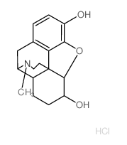 Morphinan-3,6-diol,4,5-epoxy-17-methyl-, hydrochloride, (5a,6a)- (9CI)结构式