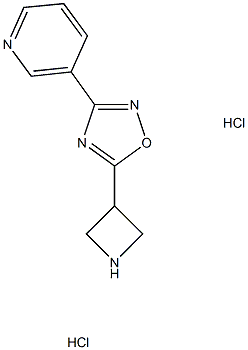 3-(5-氮杂环丁烷-3-基-1,2,4-噁二唑-3-基)吡啶二盐酸盐结构式