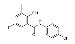 N-[4-Chlorophenyl]-2-hydroxy-3,5-diiodobenzamide结构式