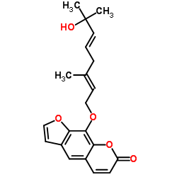 8-(7-Hydroxy-3,7-dimethyl-2,5-octadienyloxy)psoralen structure