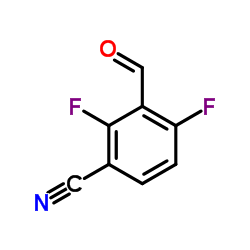 2,4-二氟-3-甲酰基苯腈结构式