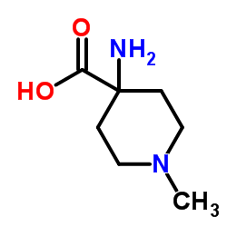 4-Amino-1-methyl-4-piperidinecarboxylic acid Structure