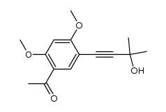 1-(5-(3-hydroxy-3-methylbut-1-yn-1-yl)-2,4-dimethoxyphenyl)ethanone结构式