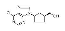 (1R,cis)-4-(6-Chloro-9H-purin-9-yl)-2-cyclopentene-1-methanol结构式