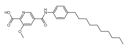 5-(((-4-n-decylphenyl)amino)carbonyl)-3-methoxypyridine-2-carboxylic acid Structure