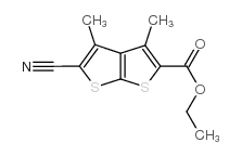 5-氰基-3,4-二甲基噻吩并[2,3-B]噻吩-2-羧酸乙酯结构式