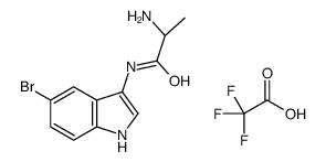N-(5-溴-3-吲哚基)-D-丙氨酰胺三氟乙酸盐结构式