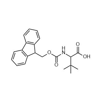 2-((((9H-芴-9-基)甲氧基)羰基)氨基)-3,3-二甲基丁酸结构式