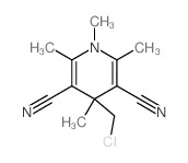 4-(chloromethyl)-1,2,4,6-tetramethyl-pyridine-3,5-dicarbonitrile结构式