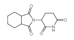 Cyclohexanedicarboximide, N-(2,6-dioxo-3-piperidyl)-, (+-)- (8CI) Structure