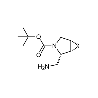 (1S,2R,5R)-2-(氨基甲基)-3-氮杂双环[3.1.0]己烷-3-羧酸叔丁酯结构式
