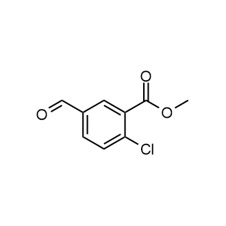 2-氯-5-甲酰基苯甲酸甲酯结构式