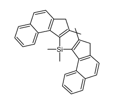 dimethyl-bis(2-methyl-3H-cyclopenta[a]naphthalen-1-yl)silane结构式