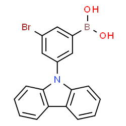 3-Bromo-5-(9H-carbazol-9-yl)-phenylboronic acid Structure