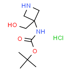 tert-butyl N-[3-(hydroxymethyl)azetidin-3-yl]carbamate hydrochloride Structure