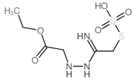 Acetic acid,2-[2-[1-imino-2-(sulfothio)ethyl]hydrazinyl]-, 1-ethyl ester Structure