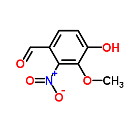 4-羟基-3-甲氧基-2-硝基苯甲醛结构式
