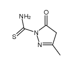 4,5-dihydro-3-methyl-5-oxopyrazole-1-carbothioamide结构式