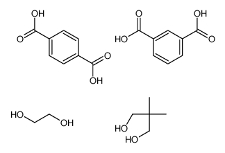 1,3-苯二羧酸与1,4-苯二羧酸、2,2-二甲基-1,3-丙二醇和1,2-乙二醇的聚合物结构式