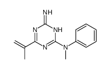 2-N-methyl-2-N-phenyl-6-prop-1-en-2-yl-1,3,5-triazine-2,4-diamine结构式
