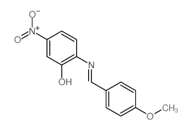 Phenol,2-[[(4-methoxyphenyl)methylene]amino]-5-nitro- Structure
