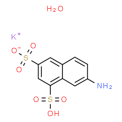 7-氨基-1,3-萘二磺酸单钾盐一水合物结构式