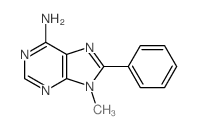9-methyl-8-phenyl-purin-6-amine结构式