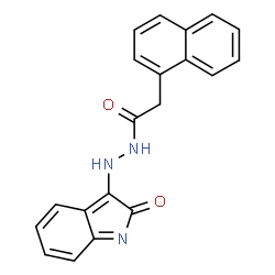 (E)-2-(naphthalen-1-yl)-N-(2-oxoindolin-3-ylidene)acetohydrazide结构式