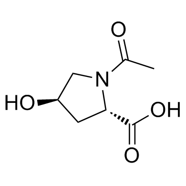 N-乙酰基-L-羟脯氨酸结构式