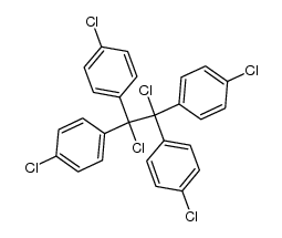 1,2-dichloro-1,1,2,2-tetrakis-(4-chloro-phenyl)-ethane Structure