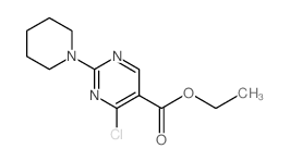 4-氯-2-哌啶嘧啶-5-羧酸乙酯结构式