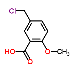 5-(氯甲基)-2-甲氧基苯甲酸结构式
