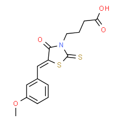(Z)-4-(5-(3-methoxybenzylidene)-4-oxo-2-thioxothiazolidin-3-yl)butanoic acid结构式