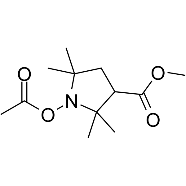 methyl 1-acetyloxy-2,2,5,5-tetramethylpyrrolidine-3-carboxylate Structure