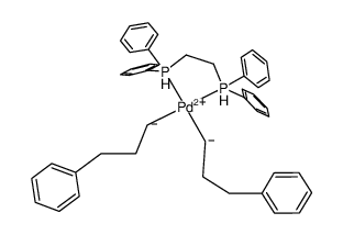 bis(3-phenylpropyl)[1,2-bis(diphenylphosphanyl)ethane]palladium结构式